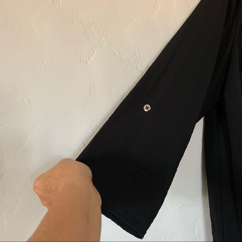 Chico’s black blazer with rollup sleeves Size XL / 16 - Picture 5 of 10